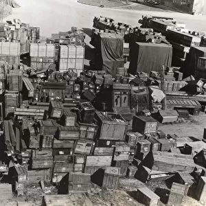 Wooden Crates Stored Outisde at the Headquarters of the ?