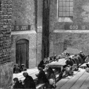 Workhouse dining hall, Oliver Twist film, 1948