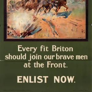 At the Front - World War One recruitment poster