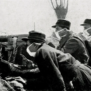 WW1 - Protection against gas attacks, Belgium, 1915