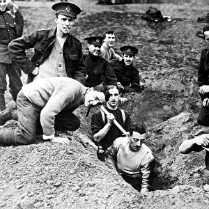 WW1 Training Lord Kitchener's Army, trench digging