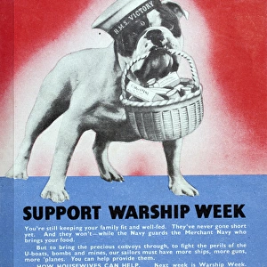 WW2 leaflet, Warship Week, HMS Victory bulldog