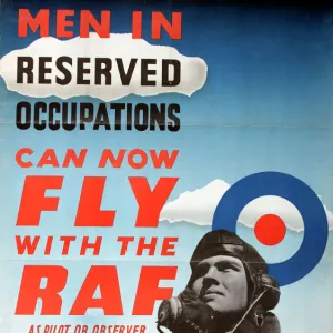 WW2 poster, Fly with the RAF