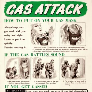 WW2 poster -- gas attack