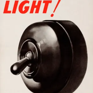 WW2 Poster Print: Switch off that Light WW2 Poster Print: Switch off that Light