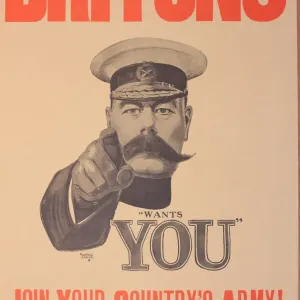 Your Country Needs You Print, WWI Recruitment Poster Your Country Needs You Print, WWI Recruitment Poster