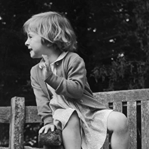 Young Girl on Bench 1950