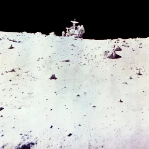 Astronaut Charles Duke with Lunar Rover Print Astronaut Charles Duke with Lunar Rover Print