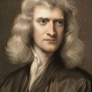 1689 Sir Isaac Newton portrait young