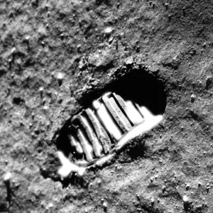 Apollo 11 astronaut footprint on Moon