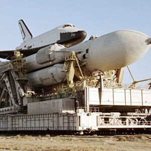 Buran space shuttle before flight