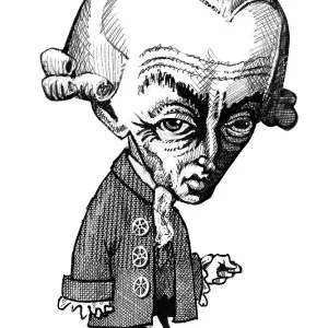 Immanuel Kant Print - Caricature of the German Philosopher