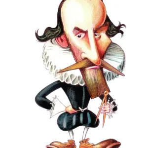 Johannes Kepler Holding a Divider Print