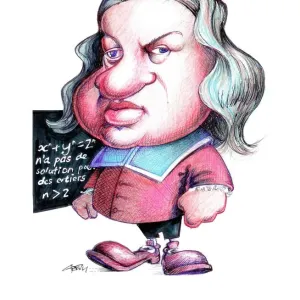 Pierre de Fermat Print, Caricature Portrait