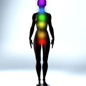 Chakra energy points, computer artwork