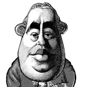 David Hume, caricature