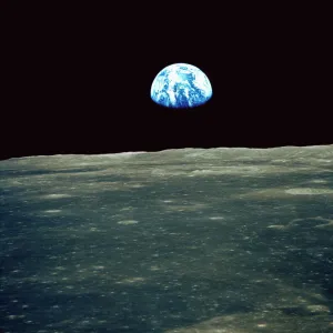 Earthrise photographed from Apollo 11 spacecraft