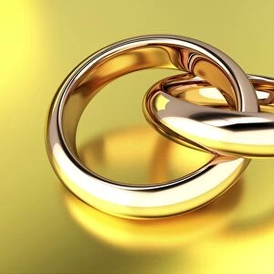 Entwined wedding rings, artwork F006 / 7105