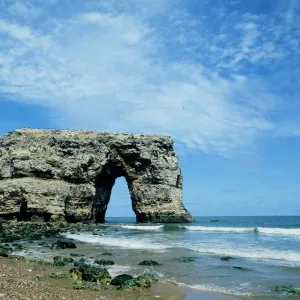 Eroded arch called Marsden Rock