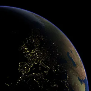 Europe at night