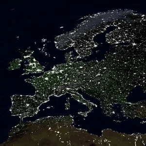 Europe at night