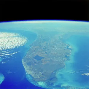 Florida peninsula seen from Space Shuttle