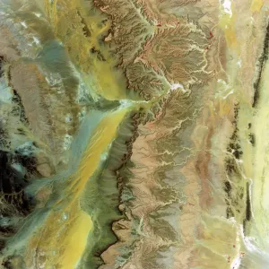 Saudi Arabian Desert Print - Infrared and Visible Satellite Image Saudi Arabian Desert Print - Infrared and Visible Satellite Image