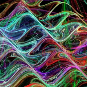 Waveforms Print: Abstract Computer Artwork of a Ripping Wave Waveforms Print: Abstract Computer Artwork of a Ripping Wave