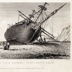 HMS Beagle Ship laid up Darwins Voyage