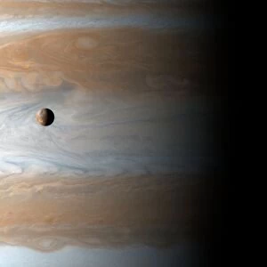 Io and Jupiter, Cassini image