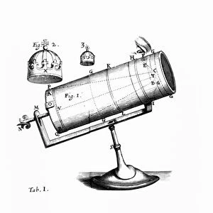 Isaac Newtons design for a reflecting telescope