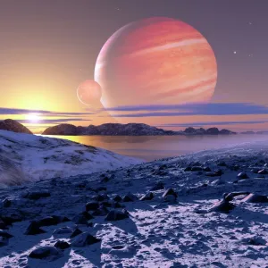 Jupiter from Europa, artwork