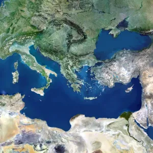 Mediterranean Basin, satellite image