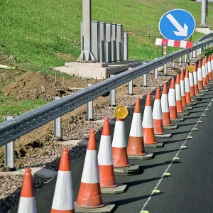 Motorway traffic cones