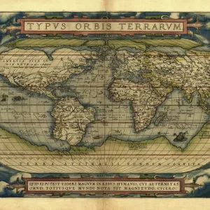 Carte du monde d'Ortelius, 1570