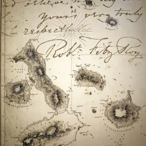 Galapagos Admiralty Map Print 1845 Galapagos Admiralty Map Print 1845
