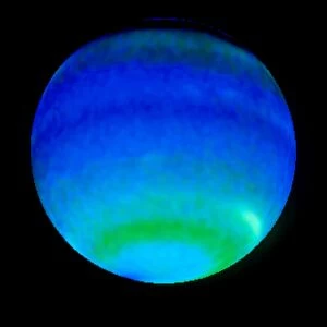 Planet Neptune, showing weather patterns
