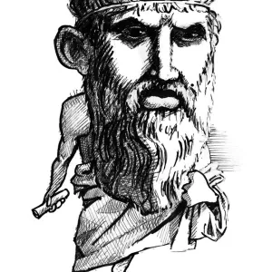 Plato, caricature