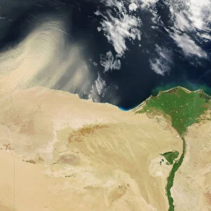 Sandstorm, satellite image