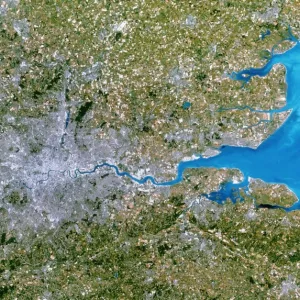 Satellite image of Greater London, UK