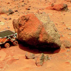 Sojourner robotic vehicle on Mars