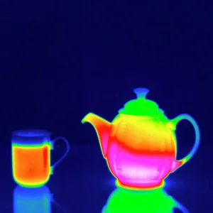 Thermogram Print of a Teapot and Hot Beverage Thermogram Print of a Teapot and Hot Beverage