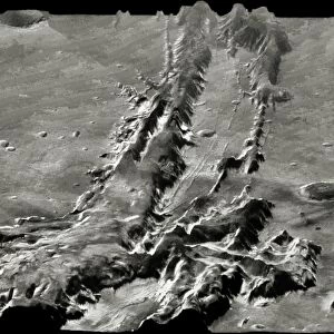 View of the Valles Marineris canyon system, Mars