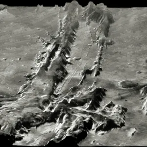 View of the Valles Marineris canyon system, Mars