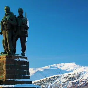 Scotland, Scottish Highlands, The Great Glen. The Commando Memorial near Spean Bridge in the Great Glen commemorates the commandos who trained in the area during the Second