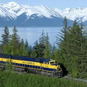 Alaska Railroad near Girdwood, Alaska, United States of America, North America