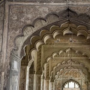 The arches of Diwan-i-Aam, Red Fort, UNESCO World Heritage Site, Old Delhi, India, Asia