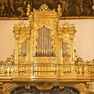 Baroque decor in adjoining sacristy in Se Cathedral, Porto, Portugal, Europe
