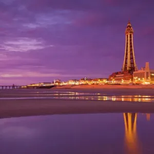 Blackpool Illuminations Print at Sunset Blackpool Illuminations Print at Sunset