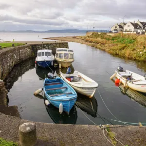 Blackwaterfoot harbour, Isle of Arran, North Ayrshire, Scotland, United Kingdom, Europe